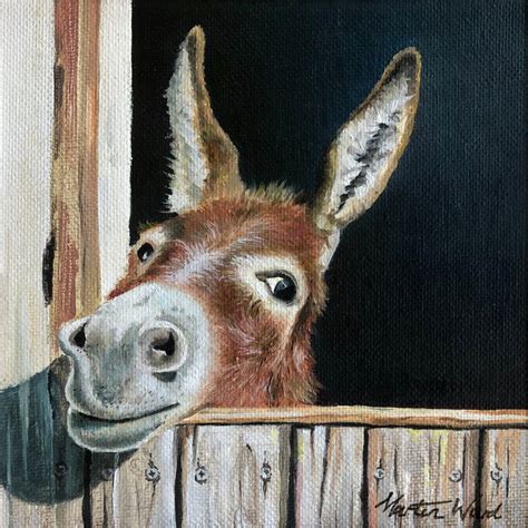 Donkey Painting. Original Oil Painting of Donkey in Handmade - Etsy UK ...