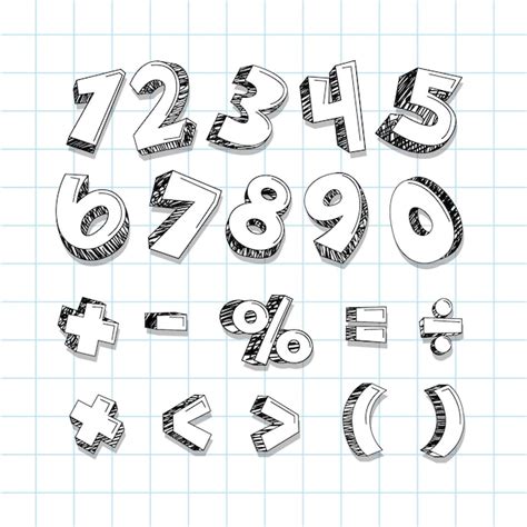 Free Vector | Hand drawn mathematical symbols set