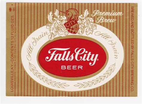 Falls City Premium Brew Beer Label