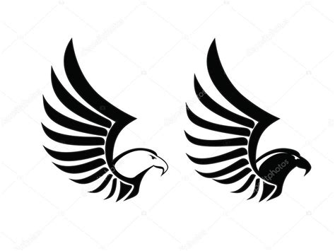 Falcon Logo Clip Art Black And White