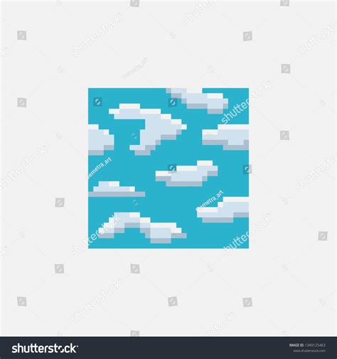 Pixel Art Sky Texture Game Platforms: Vector có sẵn (miễn phí bản quyền ...