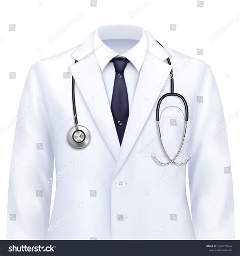 Doctor Uniform Realistic Composition View Medical Stock Vector (Royalty ...