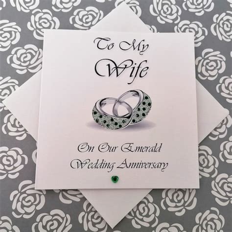 Emerald Wedding Anniversary Cards - Etsy UK