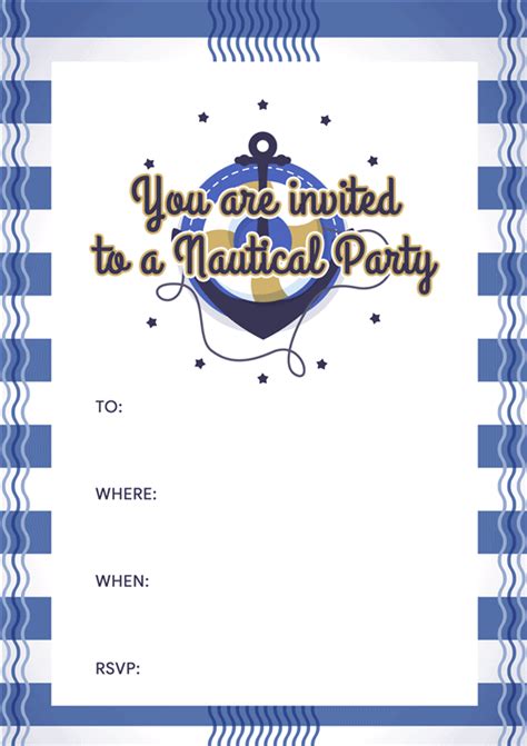 Free Nautical Party Invitations - All Free Invitations