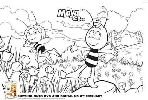 Maya the Bee Colouring Pages and Printable Mask - In The Playroom