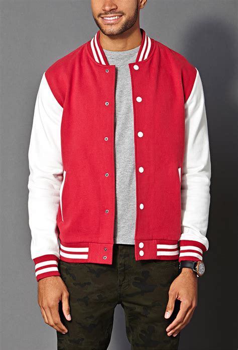 Red Varsity Jacket: 21men 21 Classic Varsity Jacket | Where to buy & how to wear