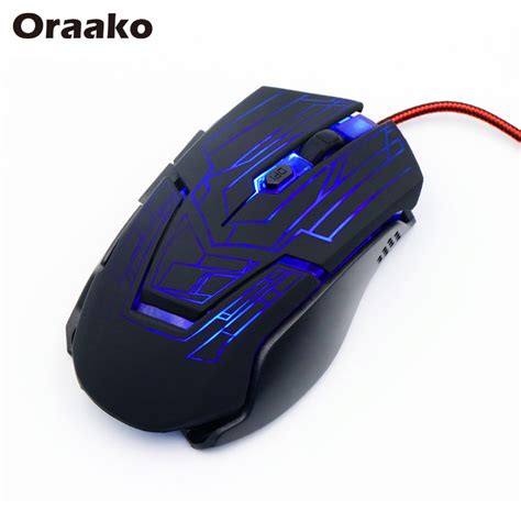 Optical Gaming Mouse Dpi 2400 Wired Gaming Mouse 7 Colorful Lights Striated Line High Dpi Gaming ...