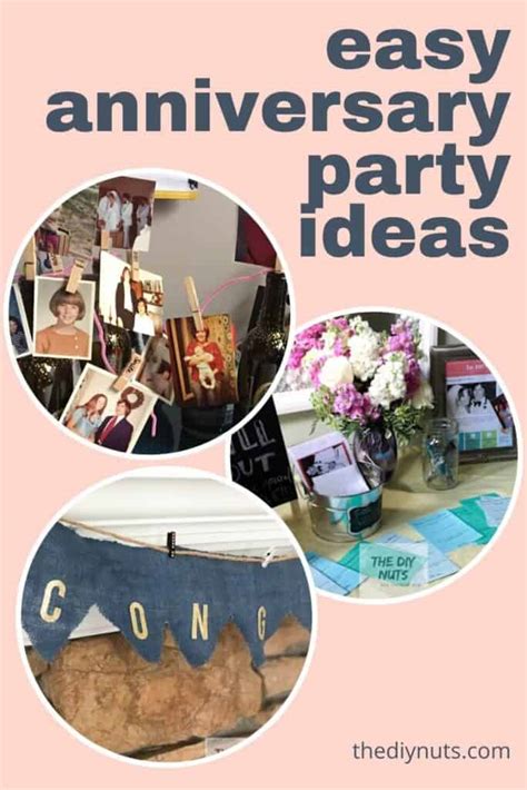 Inexpensive DIY Wedding Anniversary Party Ideas - The DIY Nuts