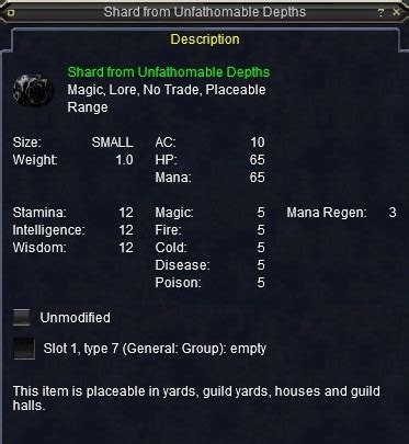 Shard from Unfathomable Depths :: Items :: EverQuest :: ZAM