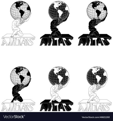 Atlas holding the earth Royalty Free Vector Image