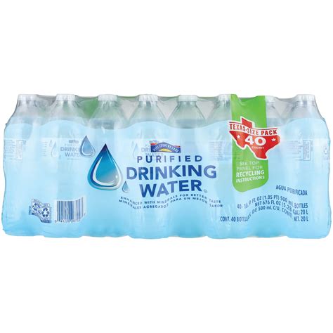 Hill Country Fare Purified Drinking Water 40 pk Bottles - Texas-Size ...