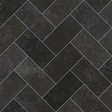 Black Brick Tile Vinyl Flooring | Modern Floors | Flooring Direct