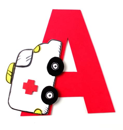 A is for Ambulance - Letter Craft - Real And Quirky