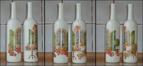 My first decoupage bottles by AmanitaFranchetii on DeviantArt