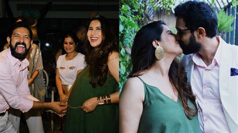 Vikrant Massey-Wife Sheetal Thakur Baby Shower: Couple Locks Lips, Play Games In Jungle-Themed Party