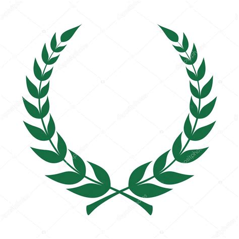 Green laurel leaves logo | Laurel Wreath Icon Emblem Made Laurel ...