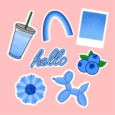 Aesthetic Blue Sticker Pack Sticker By Illhustration ...