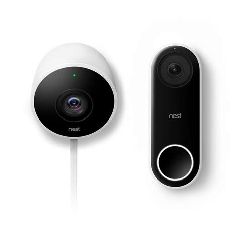 Google Nest Hello Video Doorbell and Nest Cam Outdoor Security Camera ...