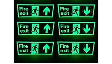 Aluminum Alloy Rectangular Fire Exit LED Signage, For Emergency ...