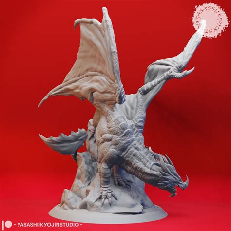 Ancient Red Dragon 3d Printed Miniature for Tabletop Rpgsdungeons and ...