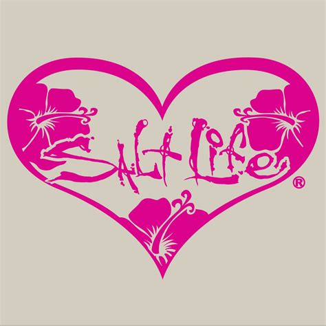 Salt Life Heart Decal | Salt life decals, Salt life stickers, Heart decals