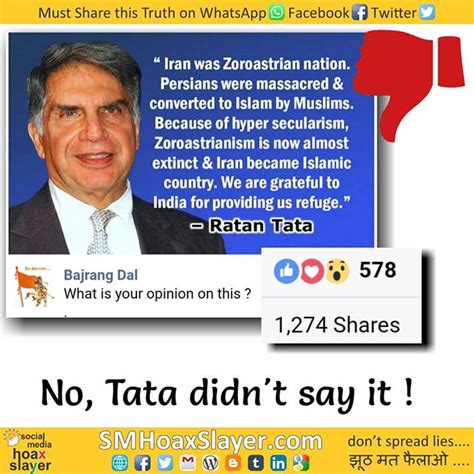 Did Ratan Tata Thank any religion/country for helping his ? - Swachh ...