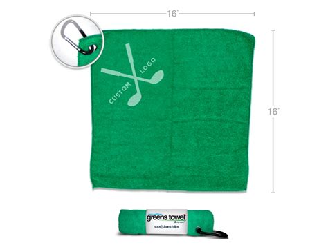 Custom Logo Green Microfiber Golf Towels | Perfect Irish Golf Outings