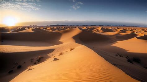 Premium Photo | A vast and arid desert landscape