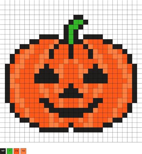 Pumpkin Perler Beads (30+ Free Patterns) - DIY Candy