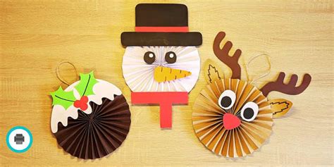 Christmas Character Paper Ornaments | Twinkl Crafts - Twinkl