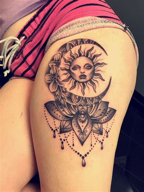 50 Meaningful and Beautiful Sun and Moon Tattoos - KickAss Things