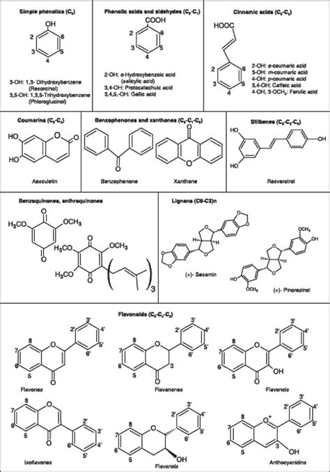 Phenol derivatives (C6) commonly found in industrial wastewaters or ...