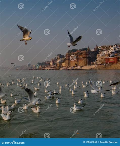 Varanasi Ganga ghat stock image. Image of ancient, varanasi - 165813243