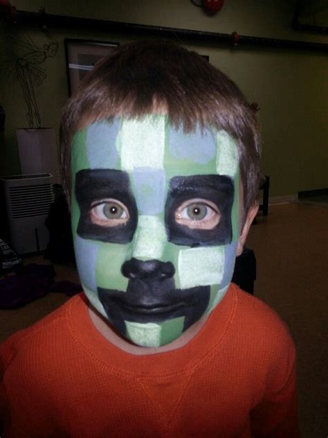 Minecraft Creeper face paint Creepers, Face Painting, Minecraft, Carnival, Faces, Costumes ...
