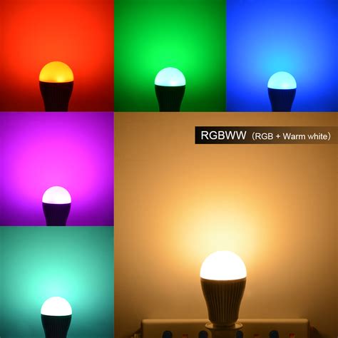 Mi light 2.4G RGBWW RGBCW Led Lamp AC110V 220V Led Bulbs Dimmable GU10 E27 4W 6W 9W wifi ...