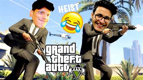 Funniest Bank Heist in GTA 5 with @Mythpat - YouTube