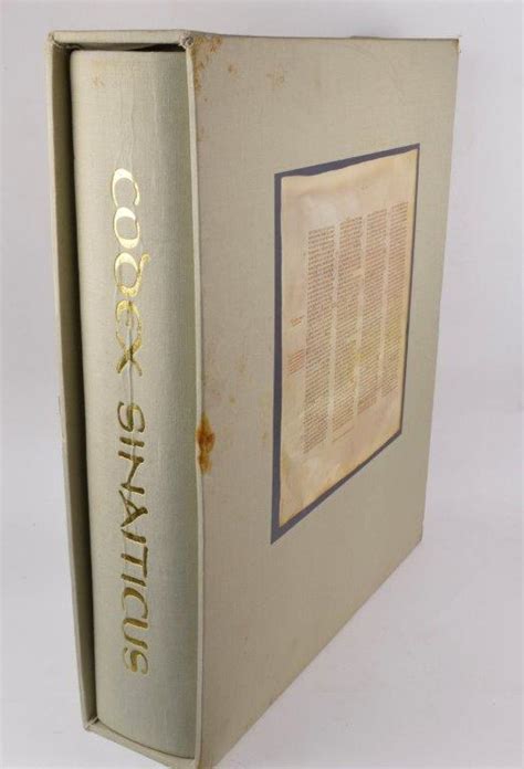 Codex Sinaiticus. A Facsimile. by CODEX SINAITICUS.: (2011) Manuscript ...