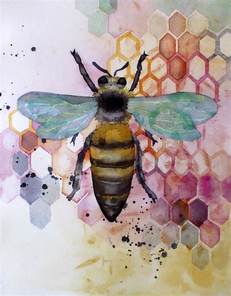 Painting for a Beekeeper | Bee art, Bee painting, Bee