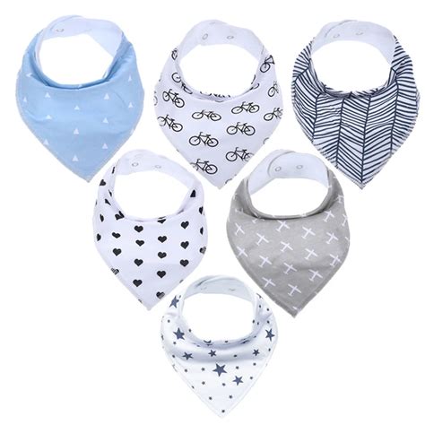 Aliexpress.com : Buy 6Pcs Baby Bibs Bandana Baby Burp Cloths Bandana ...