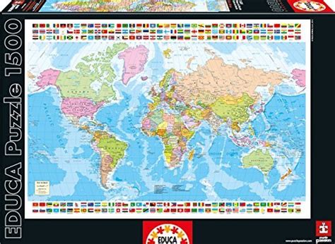 4000 Piece Puzzle World Map By Educa | Challenging, Fun, Eduational