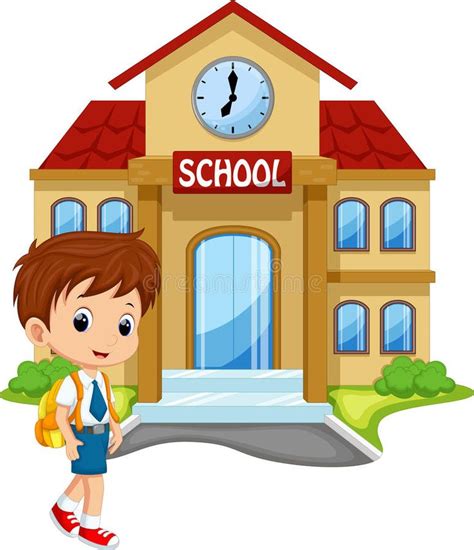 Cute schoolboy cartoon. Little boy going to school #Sponsored , #Advertisement, #SPONSORED, # ...