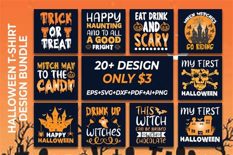 Halloween T-shirt Design Bundle Bundle · Creative Fabrica