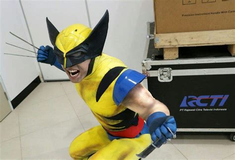 My wolverine cosplay with classic yellow spandex suit costume | Cosplay ...