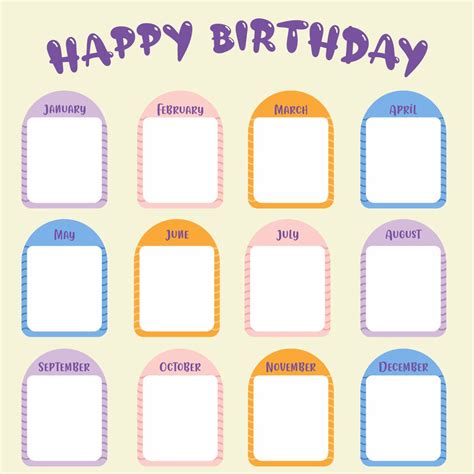 For Classroom Birthday Charts - 10 Free PDF Printables | Printablee