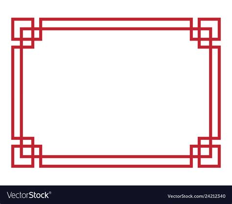 Chinese border design Royalty Free Vector Image