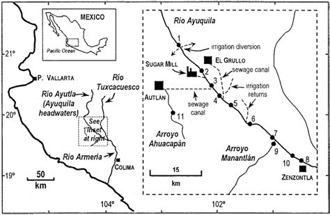 Map of the study area in the Autlán/El Grullo valley of Jalisco ...