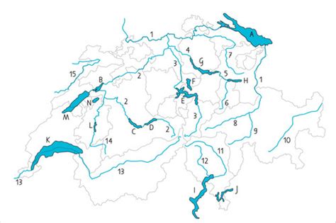 Arbeitsblätter Flüsse und Seen der Schweiz + Karteikarten | Lehrertruckli