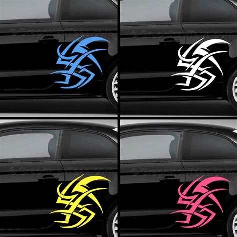 Car Graphics : Tribal Car Stickers Custom Vinyl Graphic Decals x 2 - 01