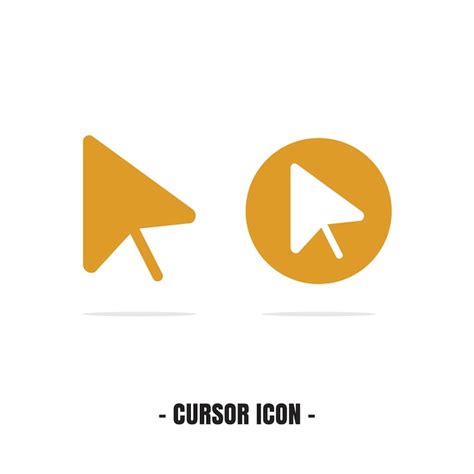 Premium Vector | Yellow Cursor Icon Klik