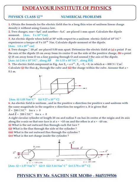 Gaussian Surface Problems | PDF | Electric Field | Electricity